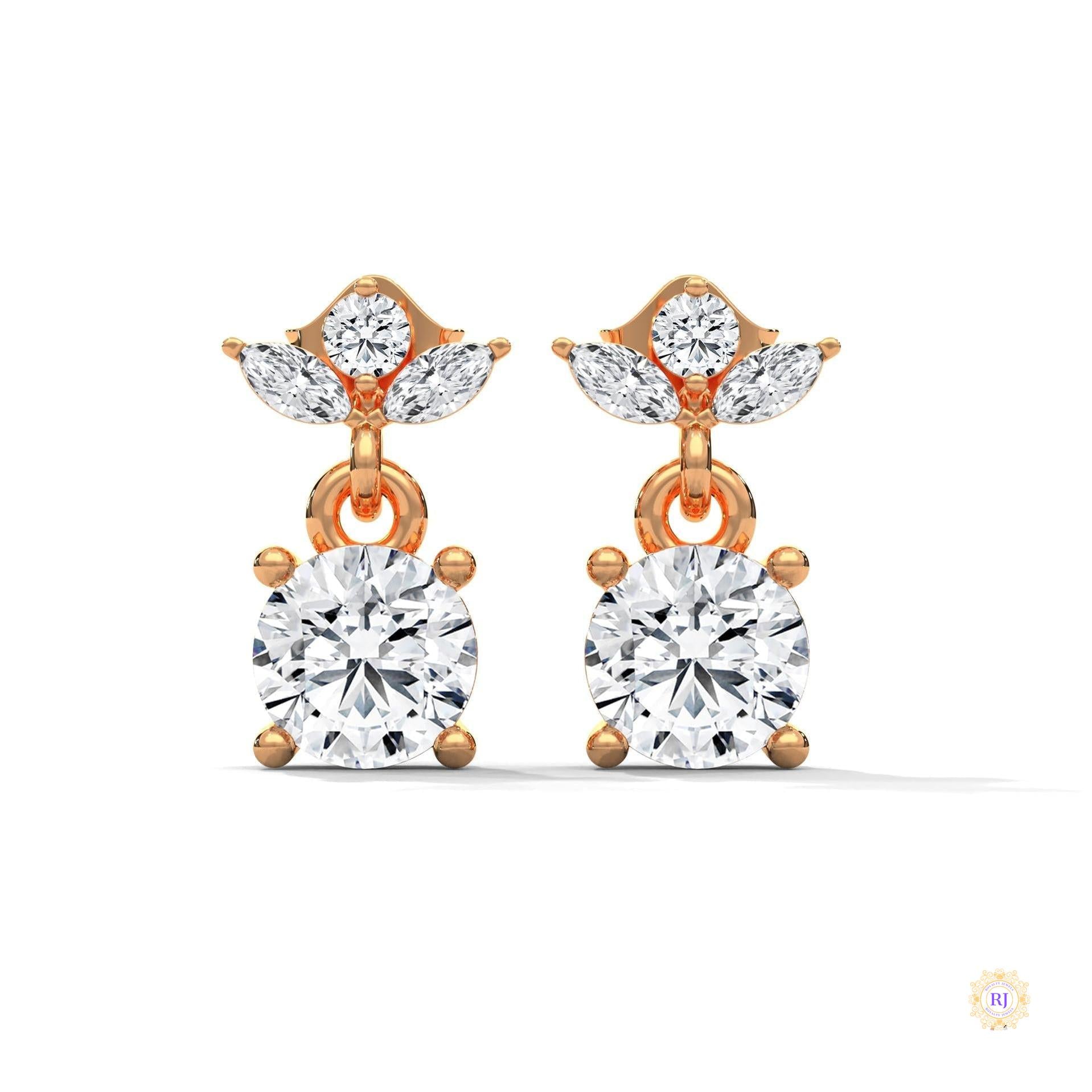1.5 CT. Petite Floral Diamond Drops