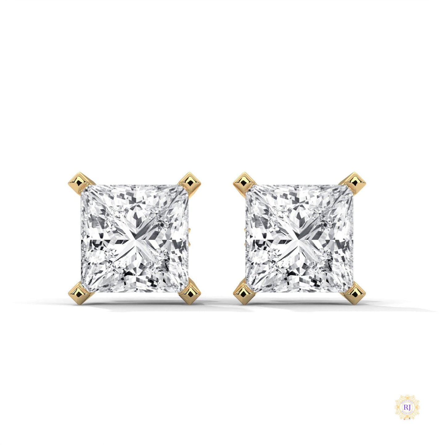 1.5 CT. Princess-Cut Lab Diamond Studs
