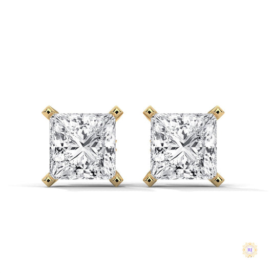 1.5 CT. Princess-Cut Lab Diamond Studs