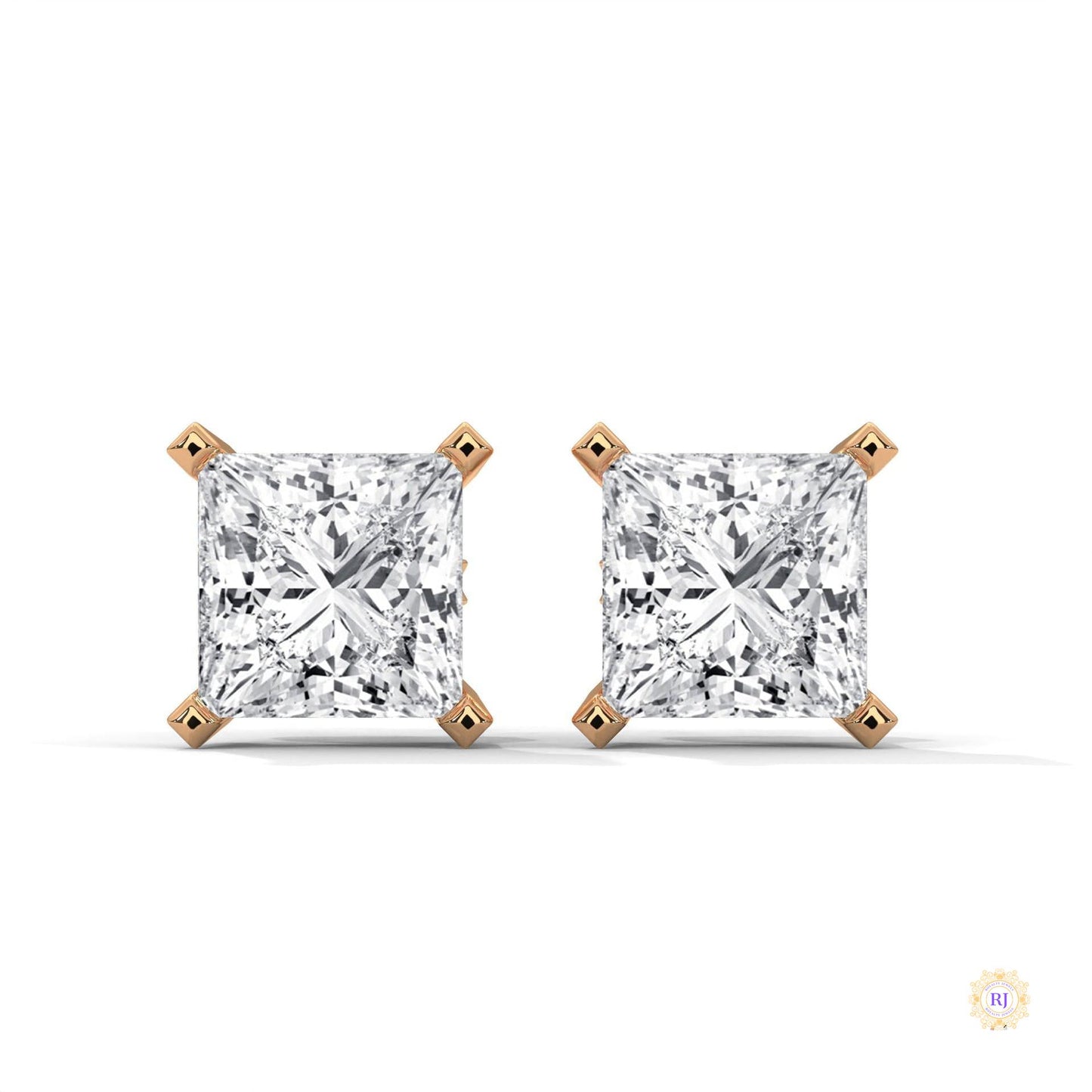 1.5 CT. Princess-Cut Lab Diamond Studs