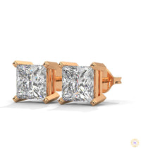 1.5 CT. Princess-Cut Lab Diamond Studs
