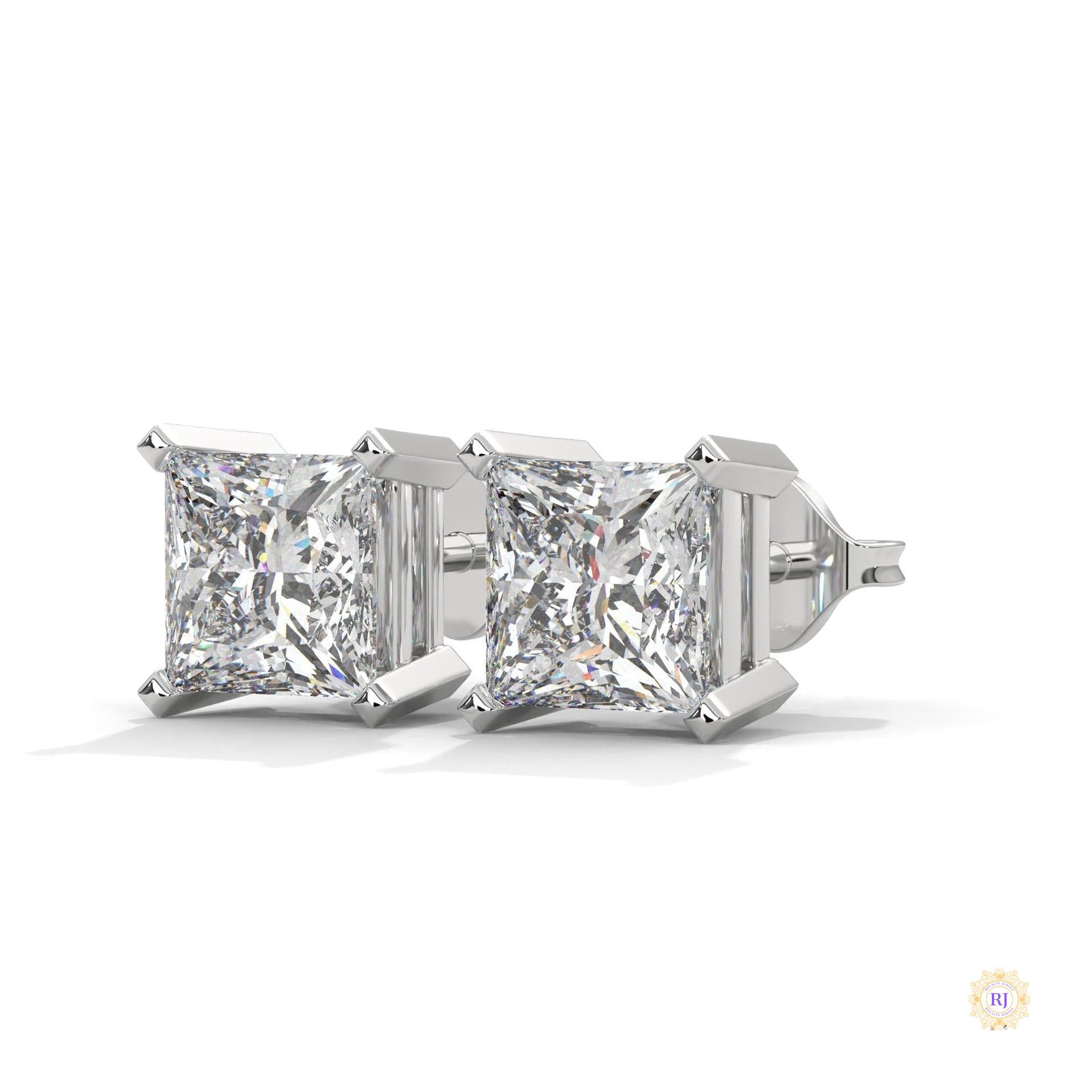 1.5 CT. Princess-Cut Lab Diamond Studs