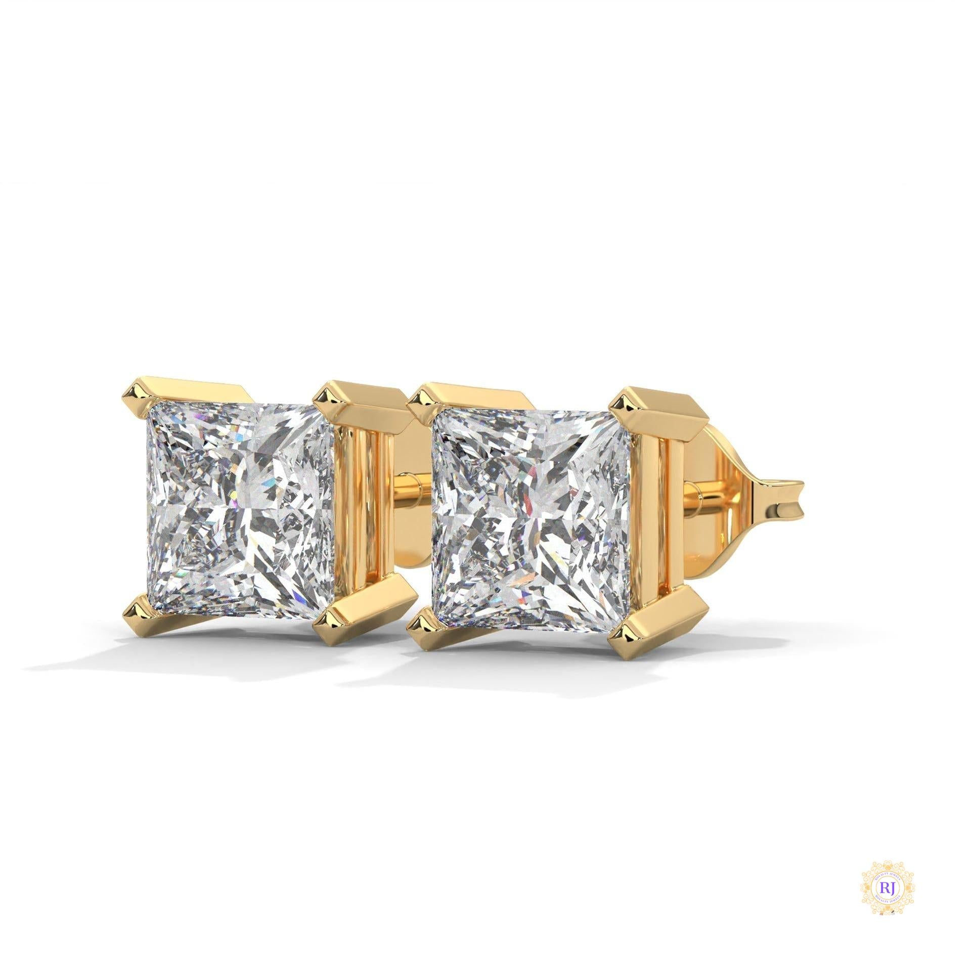 1.5 CT. Princess-Cut Lab Diamond Studs