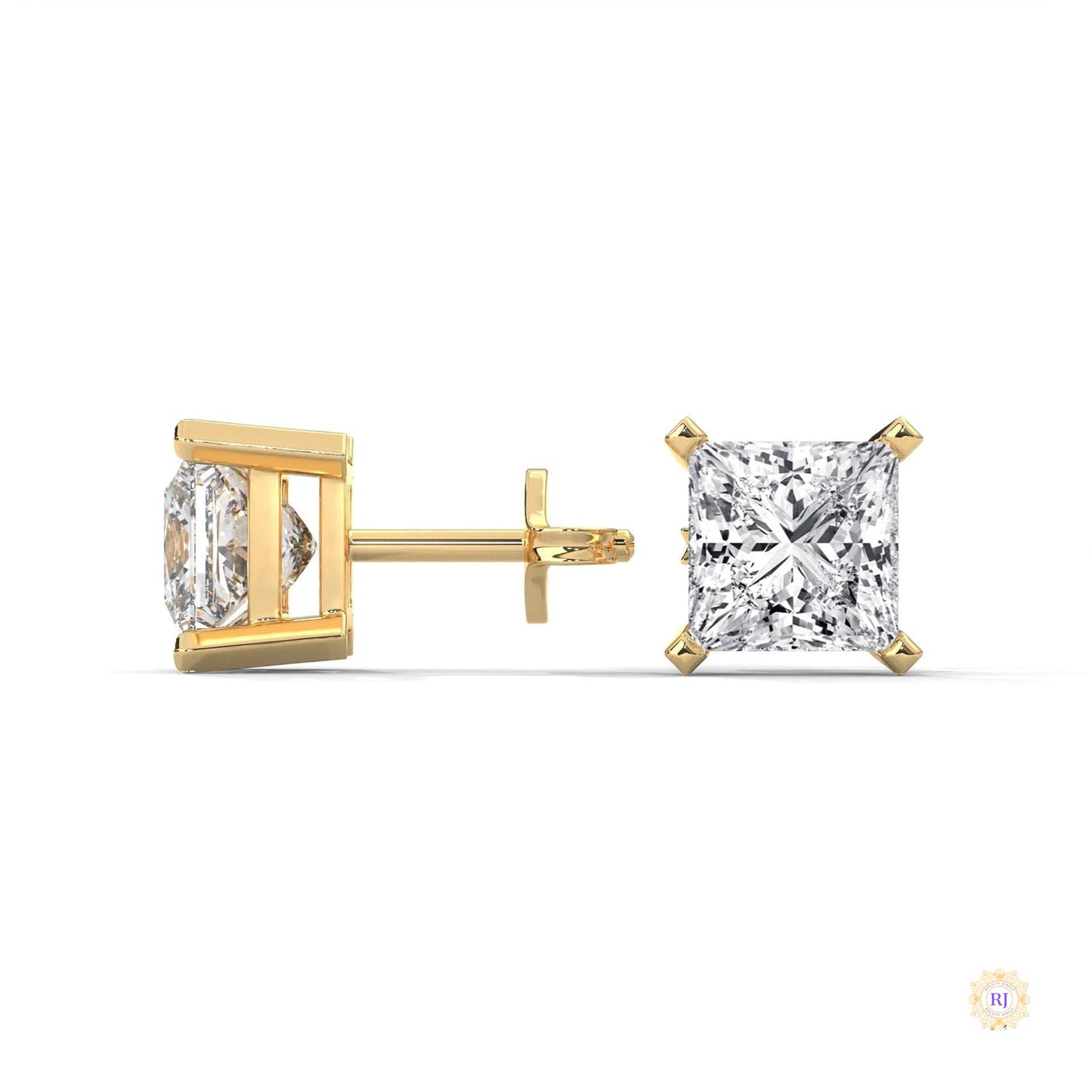 1.5 CT. Princess-Cut Lab Diamond Studs