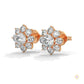 1.50 CT. Diamond Flower Cluster Stud Earrings