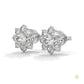 1.50 CT. Diamond Flower Cluster Stud Earrings