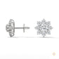 1.50 CT. Diamond Flower Cluster Stud Earrings