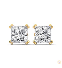 1.50 CT. Princess-Cut Diamond Stud Earrings