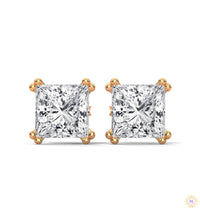 1.50 CT. Princess-Cut Diamond Stud Earrings