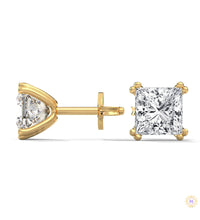 1.50 CT. Princess-Cut Diamond Stud Earrings