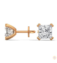 1.50 CT. Princess-Cut Diamond Stud Earrings
