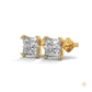 1.50 CT. Princess-Cut Diamond Stud Earrings