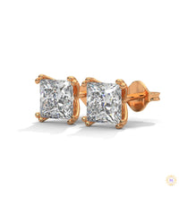 1.50 CT. Princess-Cut Diamond Stud Earrings