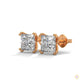 1.50 CT. Princess-Cut Diamond Stud Earrings