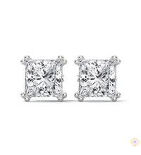 1.50 CT. Princess-Cut Diamond Stud Earrings