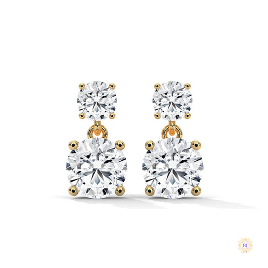 1.50 CT. Two-Stone Drop Lab Diamond Earrings