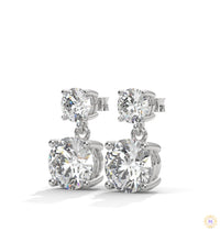 1.50 CT. Two-Stone Drop Lab Diamond Earrings