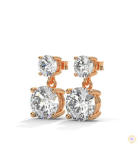 1.50 CT. Two-Stone Drop Lab Diamond Earrings