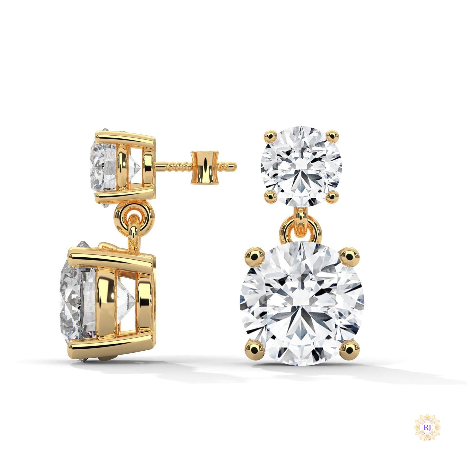1.50 CT. Two-Stone Drop Lab Diamond Earrings
