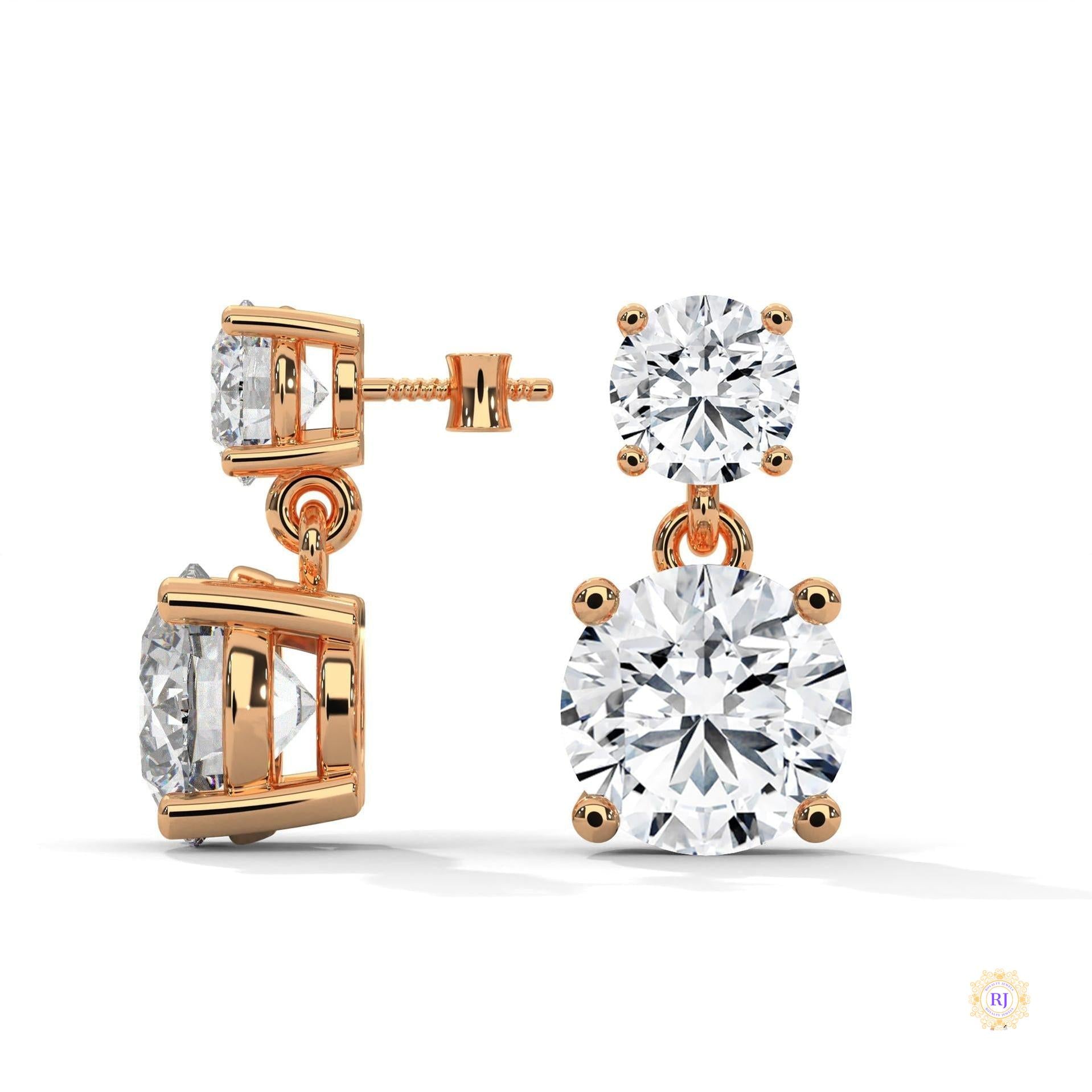 1.50 CT. Two-Stone Drop Lab Diamond Earrings