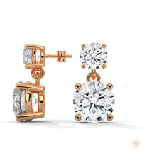 1.50 CT. Two-Stone Drop Lab Diamond Earrings
