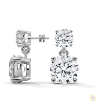 1.50 CT. Two-Stone Drop Lab Diamond Earrings