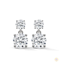 1.50 CT. Two-Stone Drop Lab Diamond Earrings