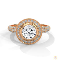 1.50 Ct. Double Halo Lab Diamond Engagement Ring