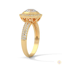 1.50 Ct. Double Halo Lab Diamond Engagement Ring