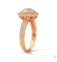1.50 Ct. Double Halo Lab Diamond Engagement Ring