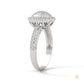 1.50 Ct. Double Halo Lab Diamond Engagement Ring