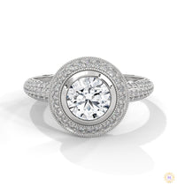 1.50 Ct. Double Halo Lab Diamond Engagement Ring