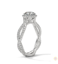1.50 Ct. Round Diamond Halo Engagement Ring
