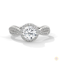 1.50 Ct. Round Diamond Halo Engagement Ring