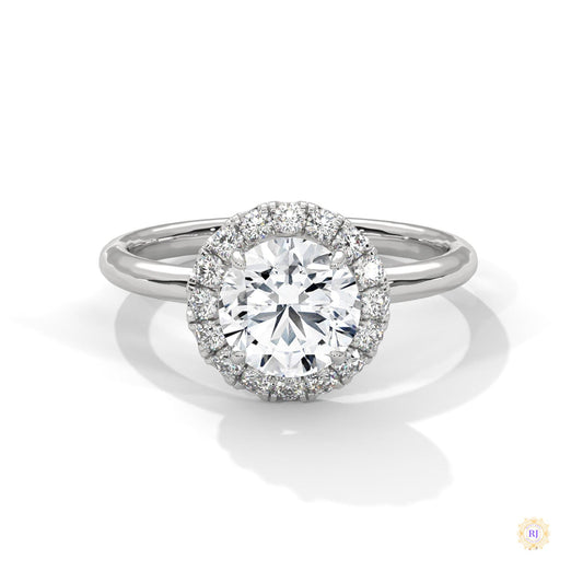 1.50 Ct. Round Halo Lab Diamond Ring