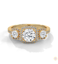 1.55 Ct. 3-Stone Round Lab Diamond Ring