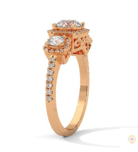 1.55 Ct. 3-Stone Round Lab Diamond Ring