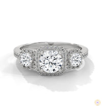 1.55 Ct. 3-Stone Round Lab Diamond Ring