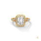 1.60 Ct. Emerald-Cut Halo Lab Diamond Engagement Ring
