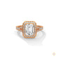 1.60 Ct. Emerald-Cut Halo Lab Diamond Engagement Ring