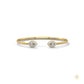 1.60 Ct. Open Bangle with Pear Lab Diamond Accents