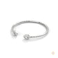 1.60 Ct. Open Bangle with Pear Lab Diamond Accents