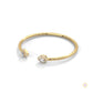 1.60 Ct. Open Bangle with Pear Lab Diamond Accents