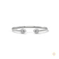 1.60 Ct. Open Bangle with Pear Lab Diamond Accents