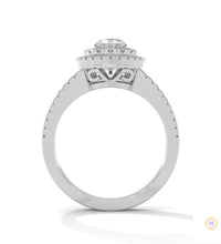 1.60 Ct. Pear Halo Lab Diamond Engagement Ring