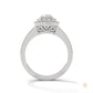 1.60 Ct. Pear Halo Lab Diamond Engagement Ring