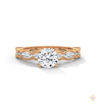 1.60 Ct. Round Lab Diamond Marquise Engagement Ring