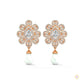 1.70 CT. Diamond & Pearl Teardrop Earrings