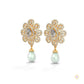 1.70 CT. Diamond & Pearl Teardrop Earrings