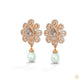 1.70 CT. Diamond & Pearl Teardrop Earrings